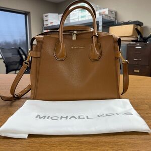 Michael Kors Brown Belted Satchel Bag